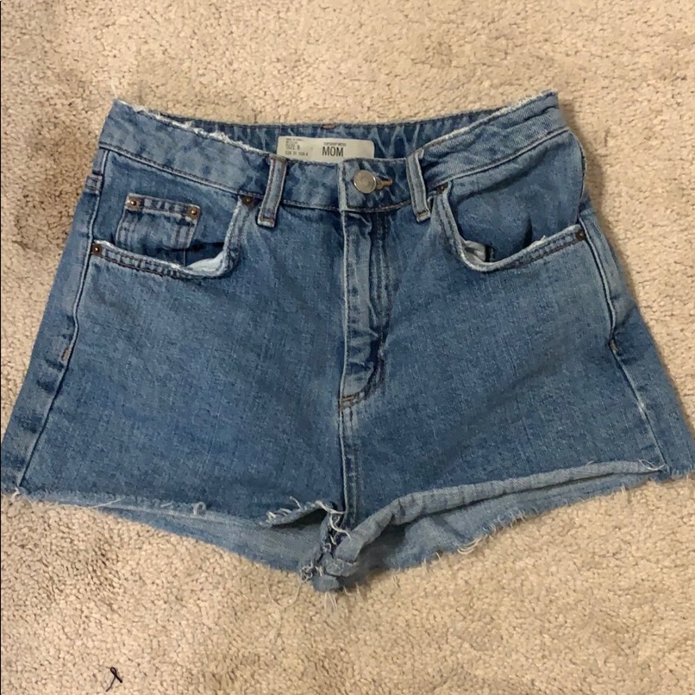 Topshop mom jean shorts
